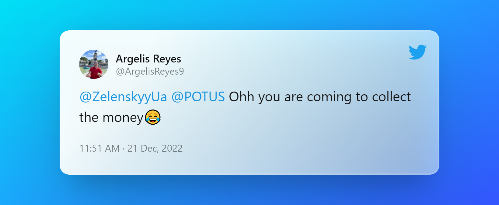 Tweet by Argelis Reyes